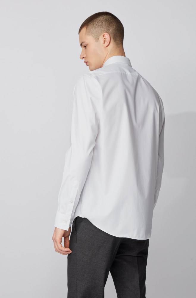 Hugo Boss Regular-fit shirt Hvite | ESpukZGN