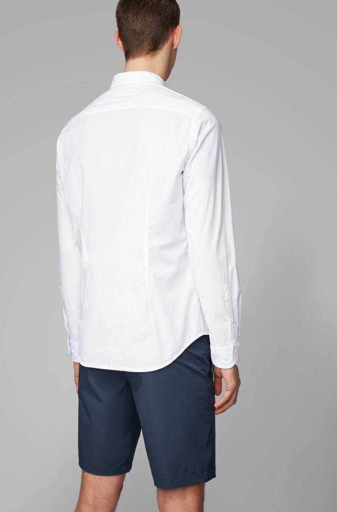 Hugo Boss Regular-fit shirt Hvite | NClfrkKR