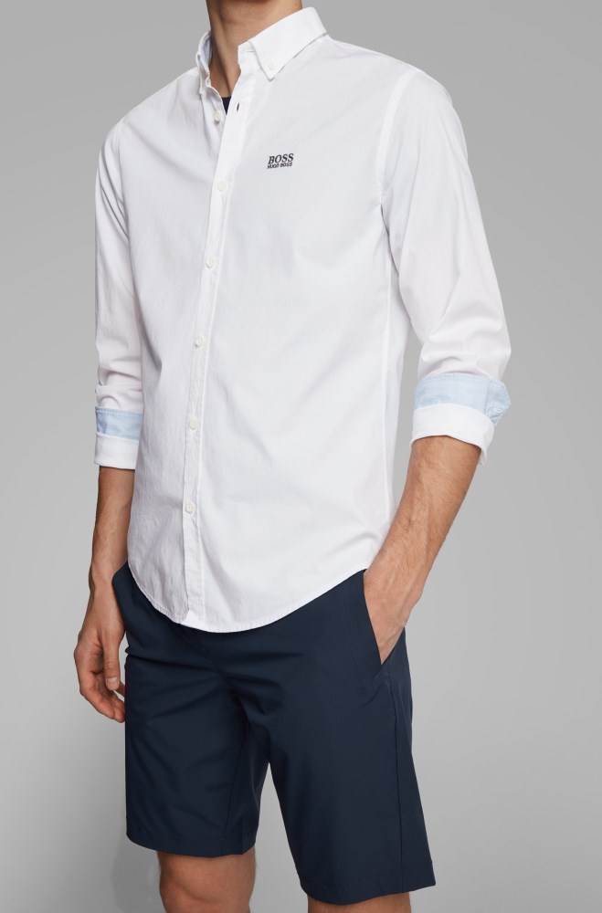 Hugo Boss Regular-fit shirt Hvite | NClfrkKR