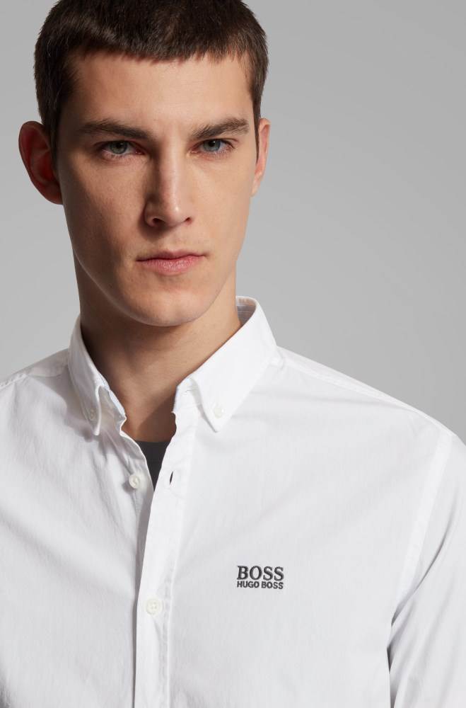 Hugo Boss Regular-fit shirt Hvite | NClfrkKR