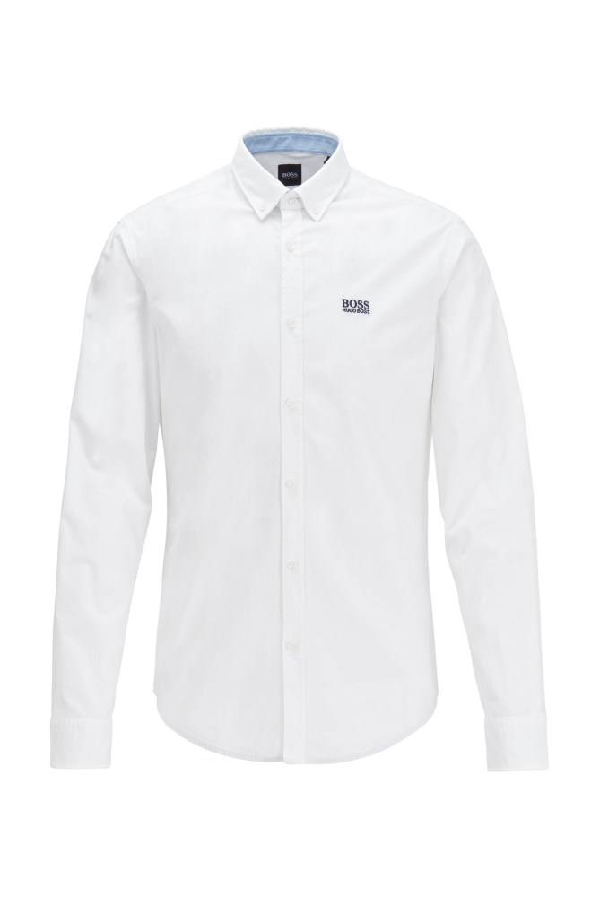 Hugo Boss Regular-fit shirt Hvite | NClfrkKR