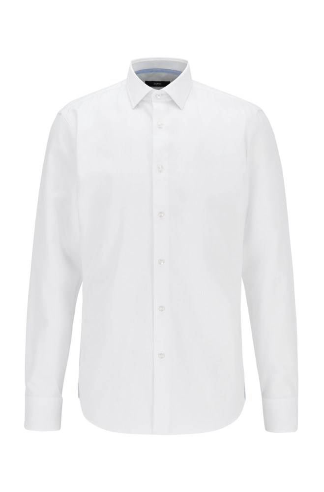 Hugo Boss Regular-fit shirt Hvite | TAwFjwah