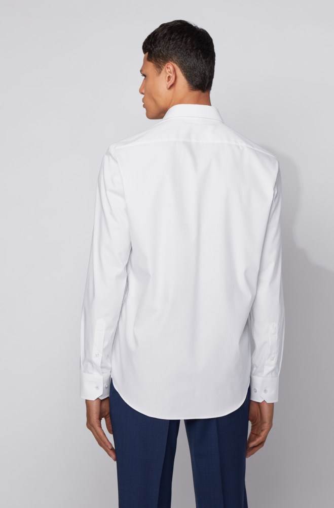 Hugo Boss Regular-fit shirt Hvite | ZlbtTqPS