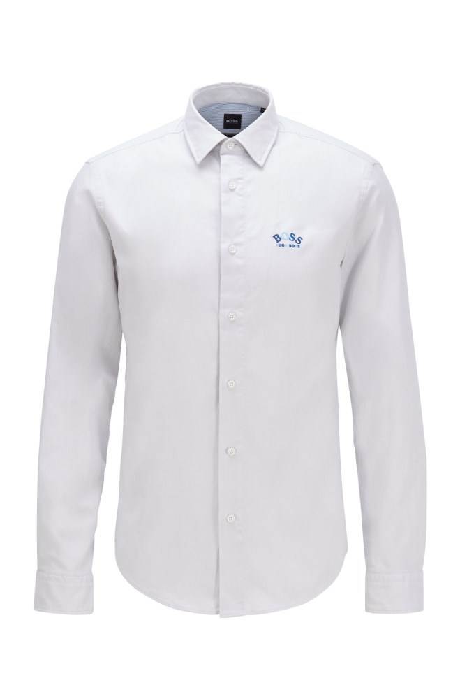 Hugo Boss Regular-fit shirt Hvite | h44hHRIg