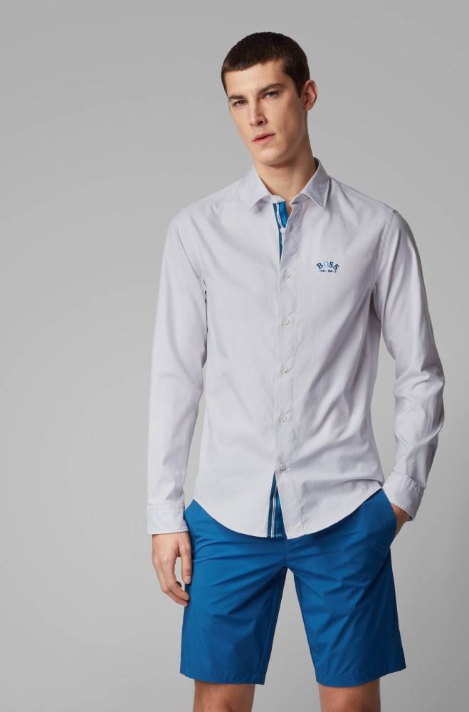 Hugo Boss Regular-fit shirt Hvite | h44hHRIg