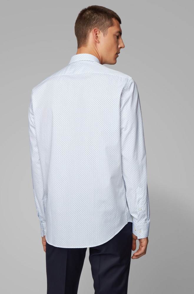 Hugo Boss Regular-fit shirt Hvite | riBnNj8o