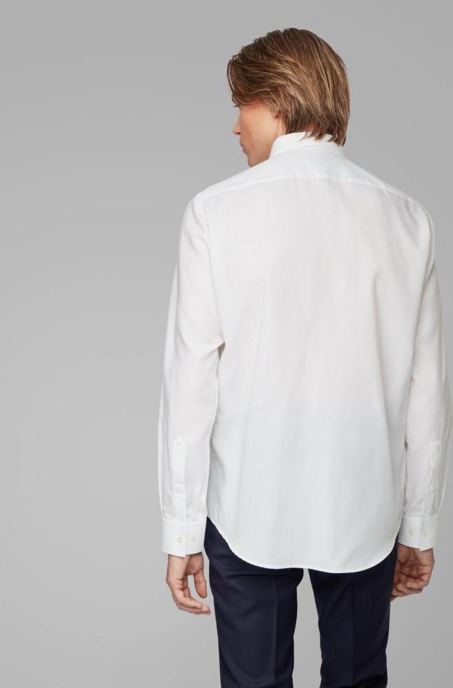 Hugo Boss Regular-fit shirt Hvite | zksFQuON