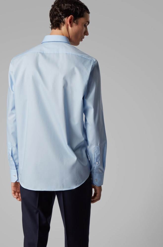 Hugo Boss Regular-fit shirt Lyse Blå | 1jNamI8j