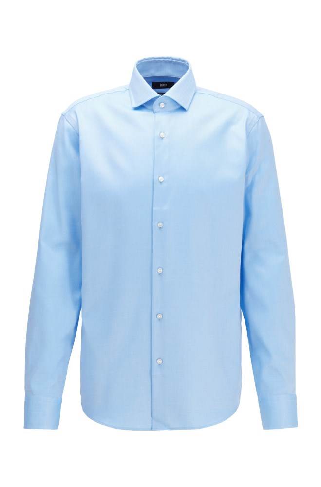 Hugo Boss Regular-fit shirt Lyse Blå | FwMfSypy