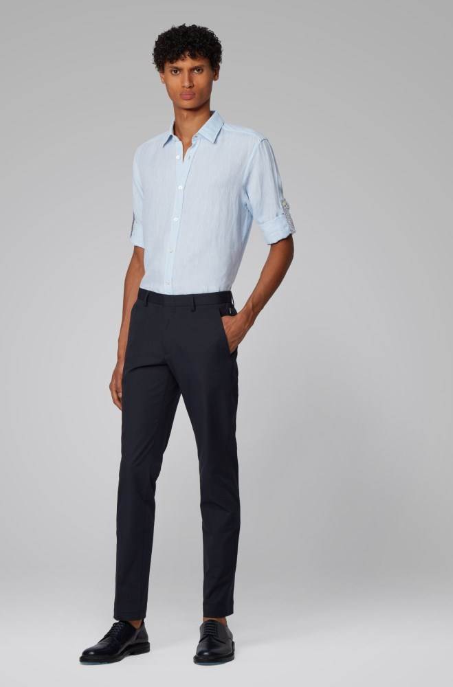 Hugo Boss Regular-fit shirt Lyse Blå | TP6FxtPi