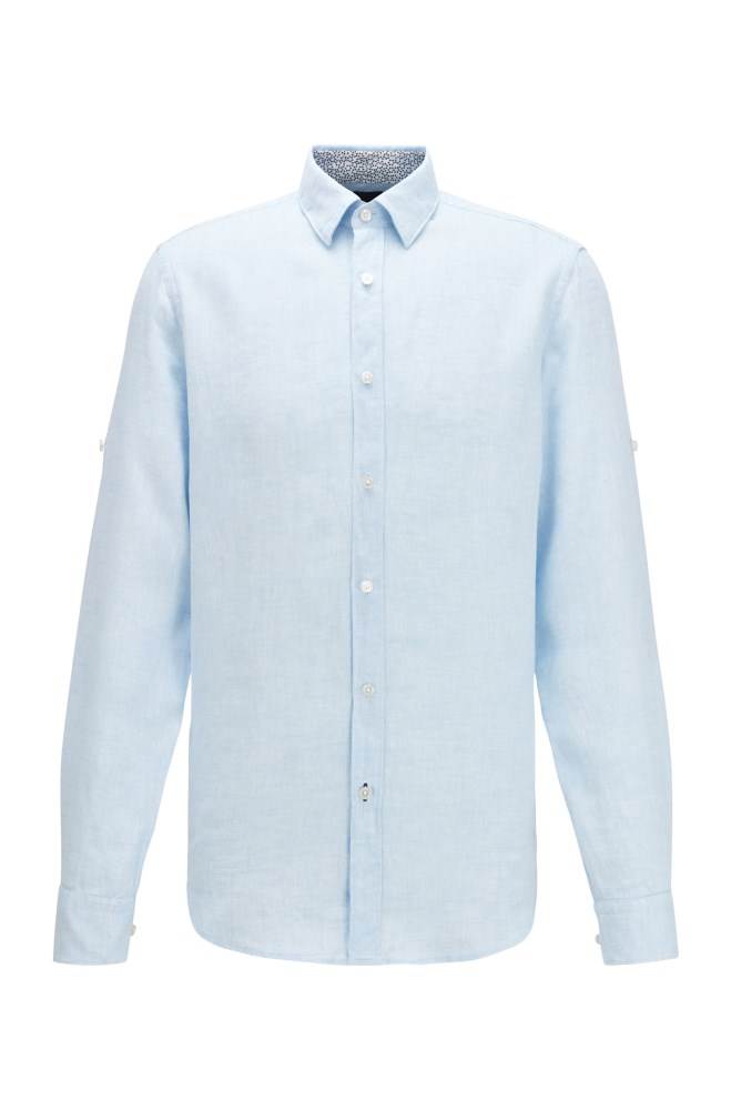 Hugo Boss Regular-fit shirt Lyse Blå | TP6FxtPi