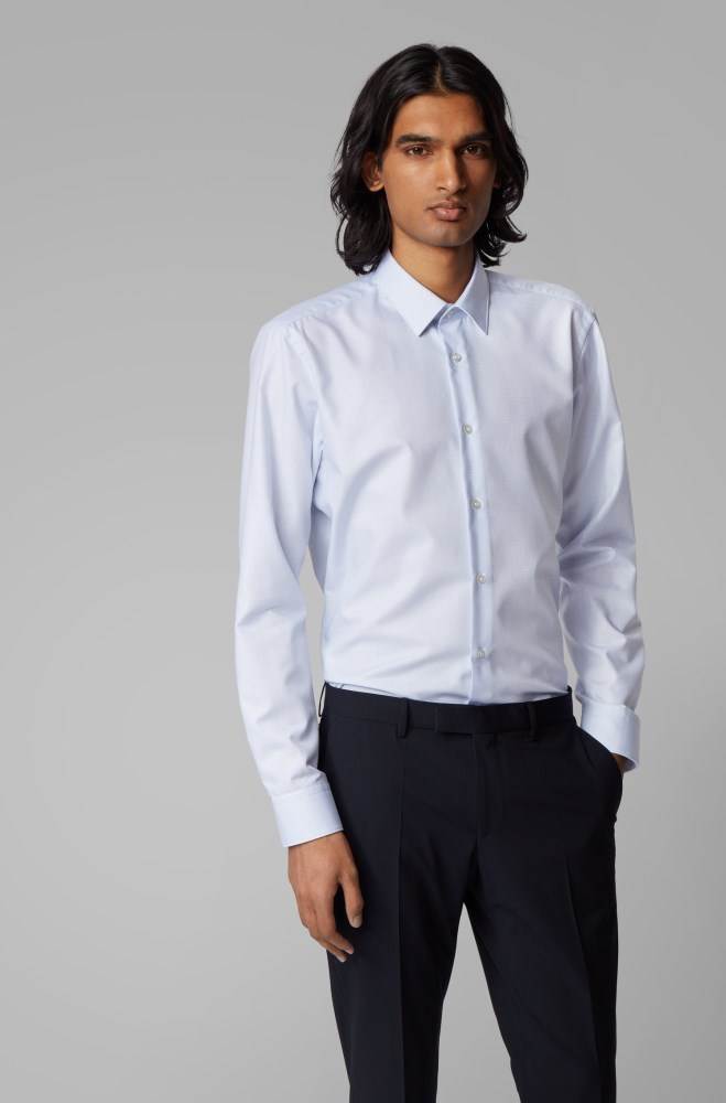 Hugo Boss Regular-fit shirt Lyse Blå | bREQtqAz