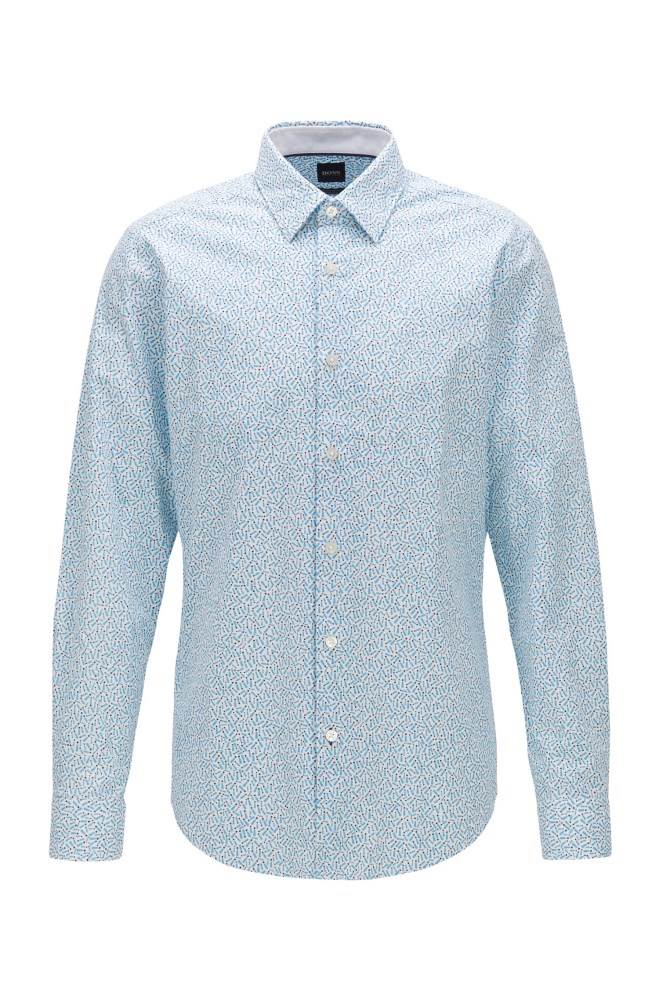 Hugo Boss Regular-fit shirt Lyse Blå | mYLYri8r