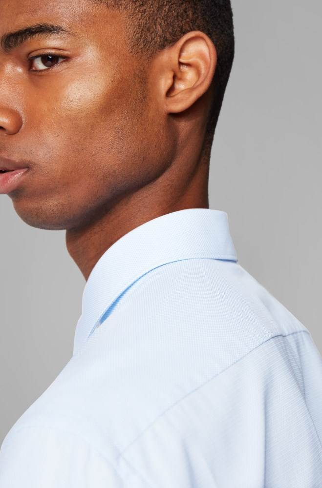 Hugo Boss Regular-fit shirt Lyse Blå | nMsZZxEG