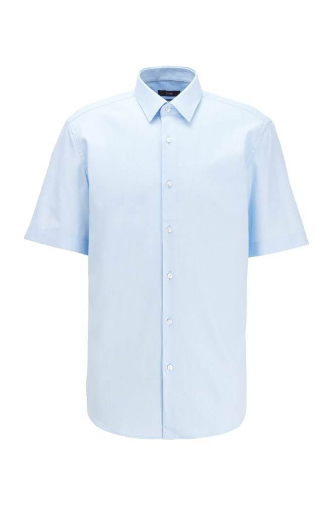 Hugo Boss Regular-fit shirt Lyse Blå | nMsZZxEG