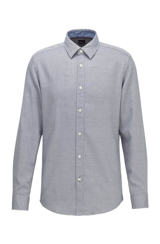 Hugo Boss Regular-fit shirt Mørke Blå | 39PDXZJ7