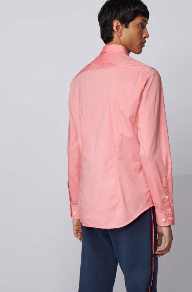 Hugo Boss Regular-fit shirt Rosa | mn5SN0a6