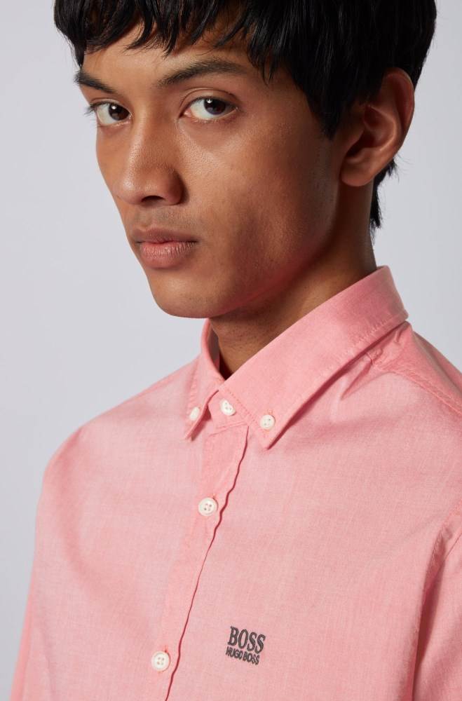 Hugo Boss Regular-fit shirt Rosa | mn5SN0a6