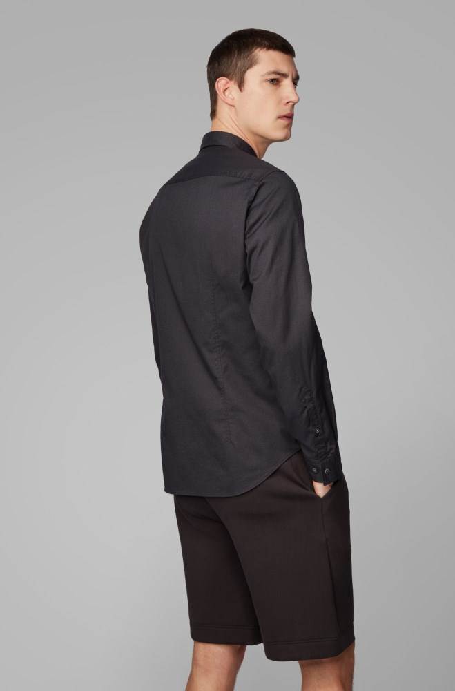 Hugo Boss Regular-fit shirt Svarte | EmgyKoDb