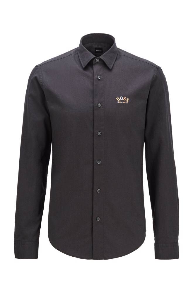 Hugo Boss Regular-fit shirt Svarte | EmgyKoDb