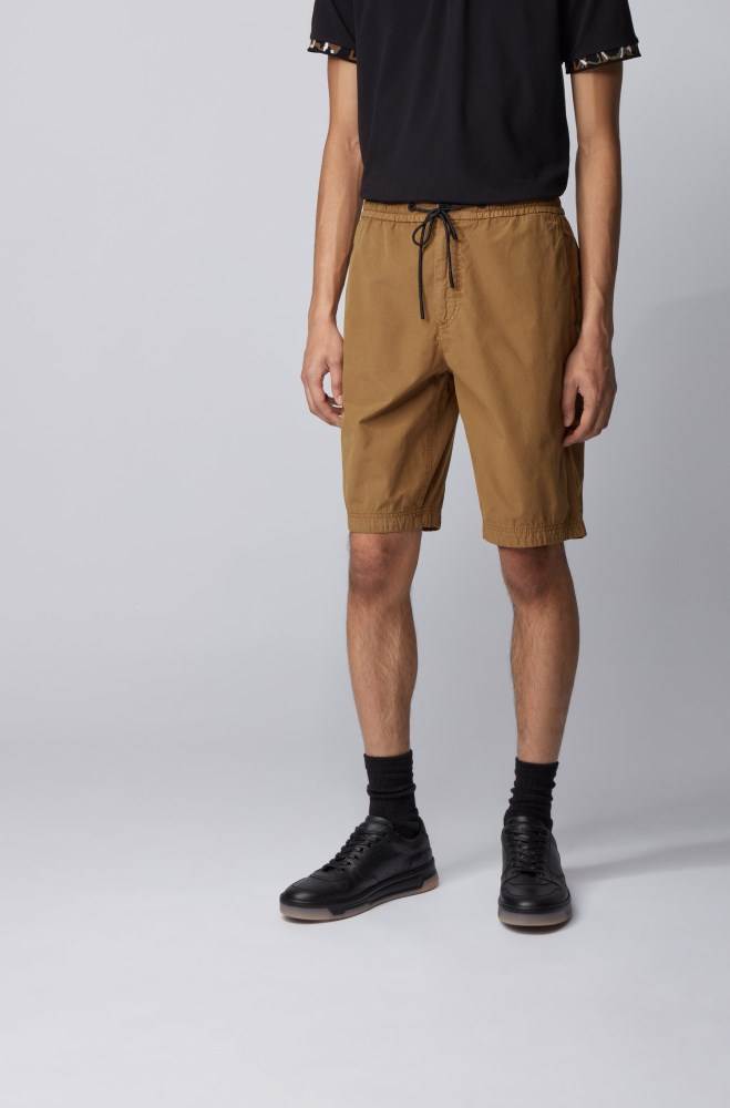 Hugo Boss Regular-fit shorts Beige | 75qf6VQX