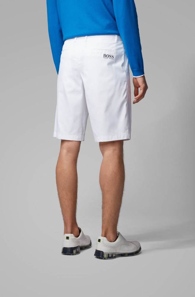 Hugo Boss Regular-fit shorts Hvite | aJDymKTS