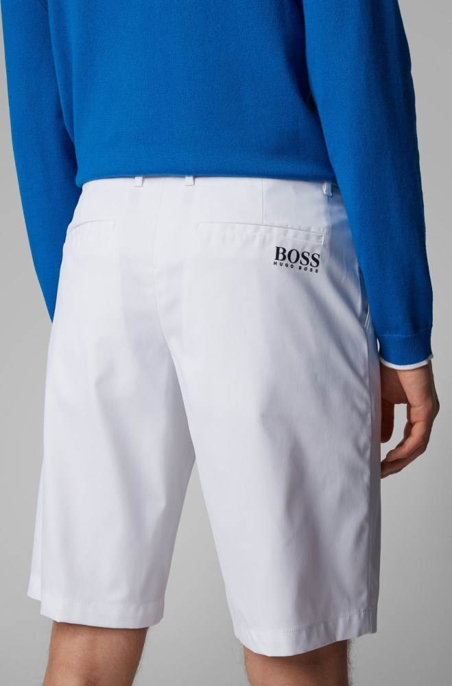 Hugo Boss Regular-fit shorts Hvite | aJDymKTS