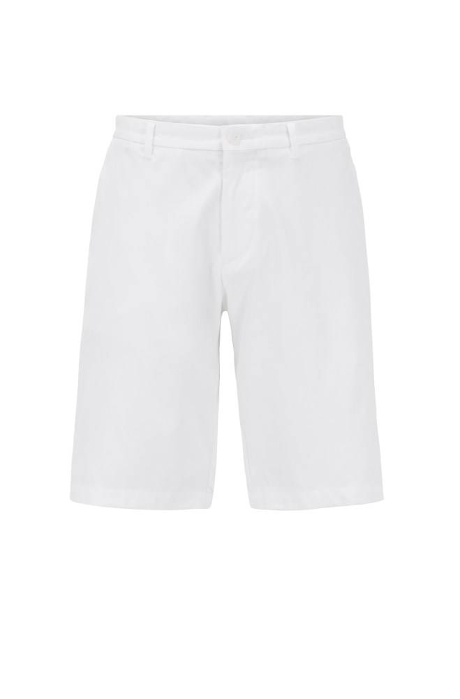 Hugo Boss Regular-fit shorts Hvite | aJDymKTS