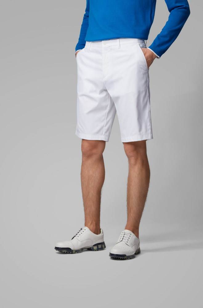 Hugo Boss Regular-fit shorts Hvite | aJDymKTS