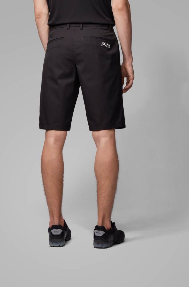 Hugo Boss Regular-fit shorts Svarte | P3cgXjB5