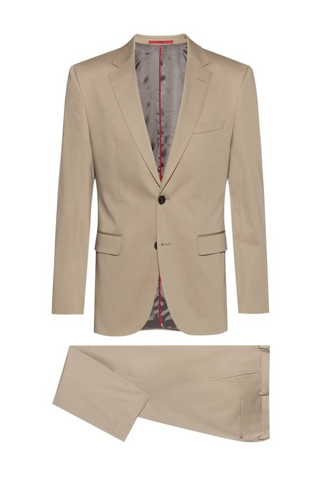 Hugo Boss Regular-fit suit Beige | 4hP608rl