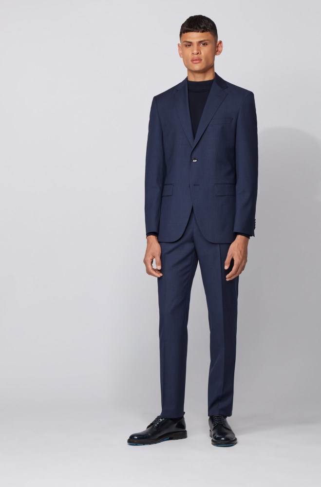 Hugo Boss Regular-fit suit Blå | vSSrV2GH