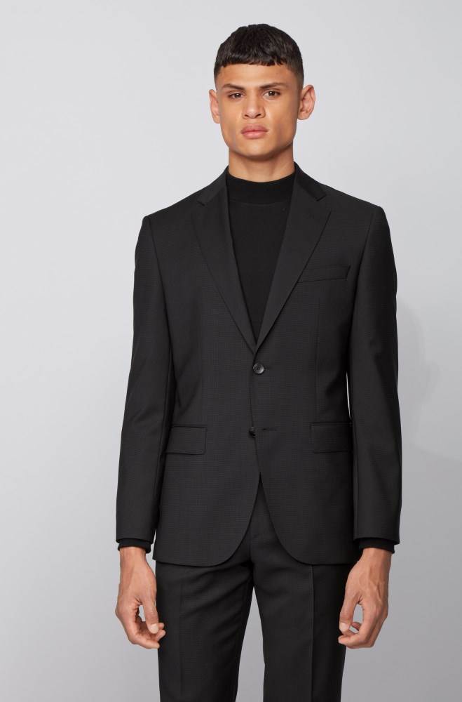 Hugo Boss Regular-fit suit Svarte | uV45lrOd