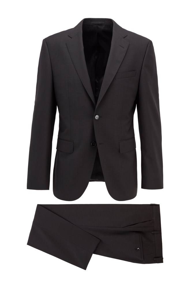 Hugo Boss Regular-fit suit Svarte | uV45lrOd