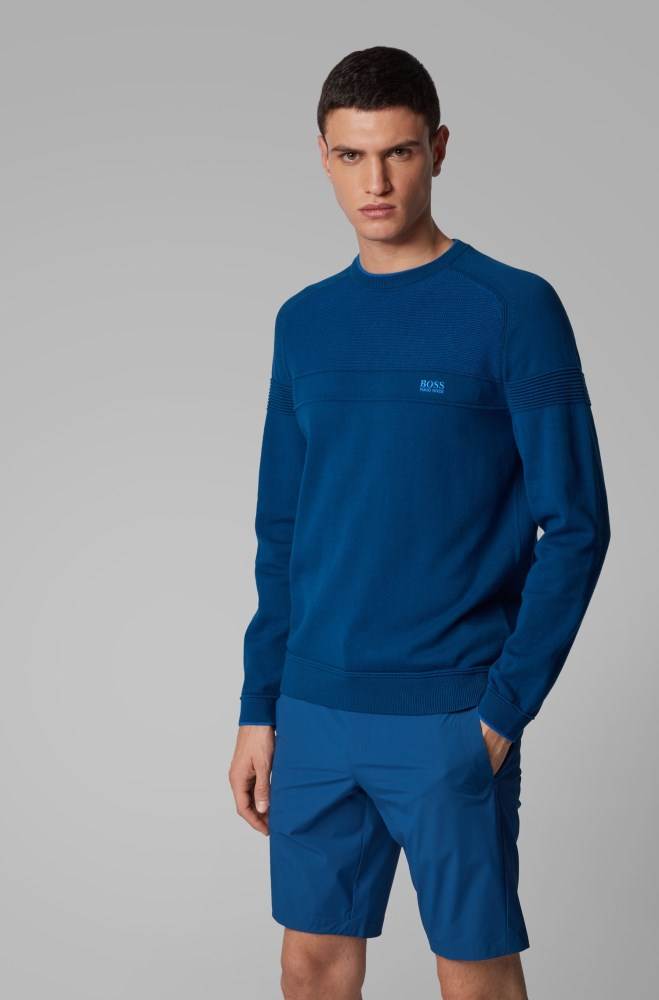 Hugo Boss Regular-fit sweater Blå | wVfAWz7s