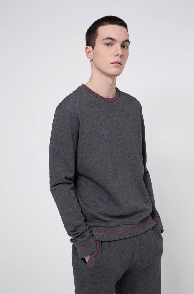 Hugo Boss Regular-fit sweater Grå | 7dnfhxah