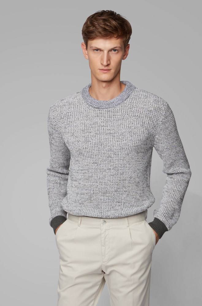 Hugo Boss Regular-fit sweater Grå | KLDyJQUy