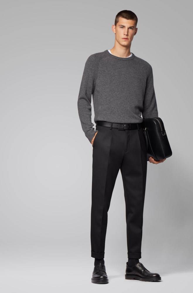 Hugo Boss Regular-fit sweater Grå | kdt0xqos