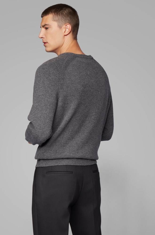 Hugo Boss Regular-fit sweater Grå | kdt0xqos