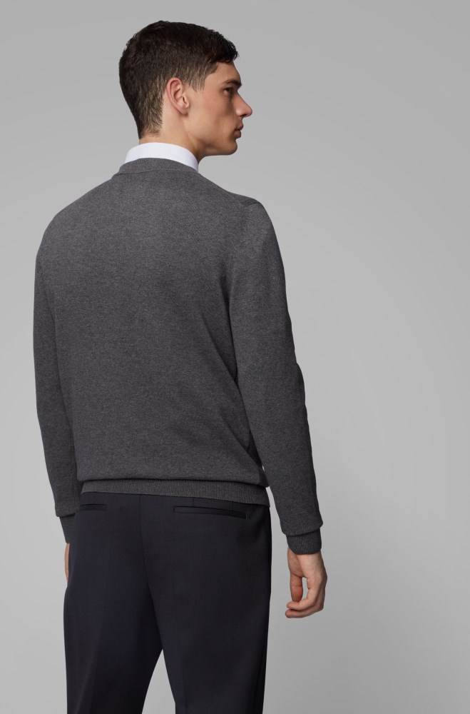 Hugo Boss Regular-fit sweater Grå | nTcov7H9