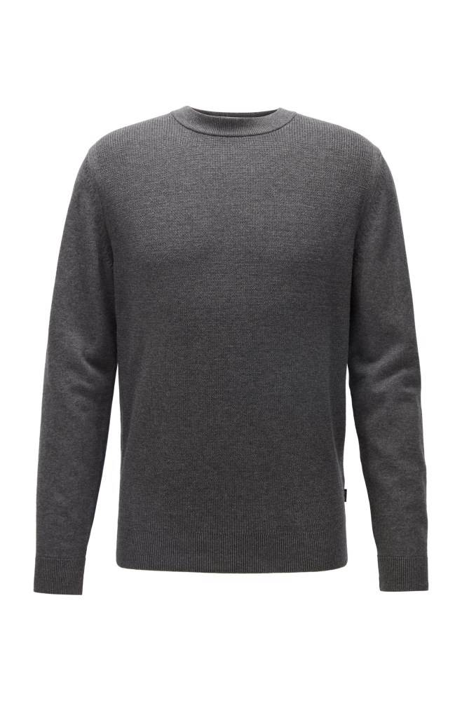 Hugo Boss Regular-fit sweater Grå | nTcov7H9