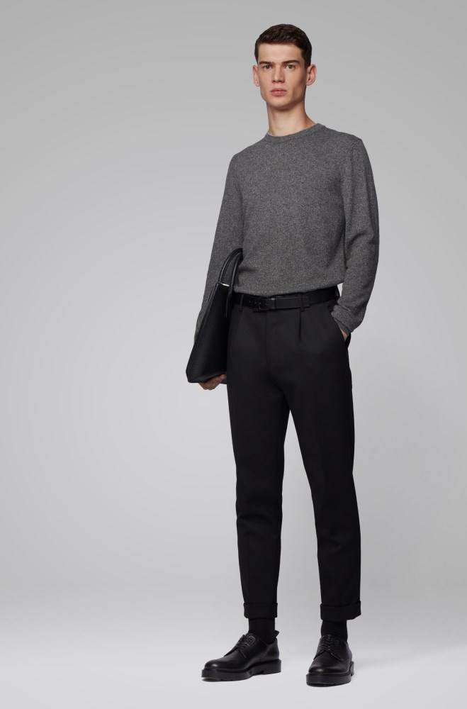 Hugo Boss Regular-fit sweater Grå | s3gEF2eQ