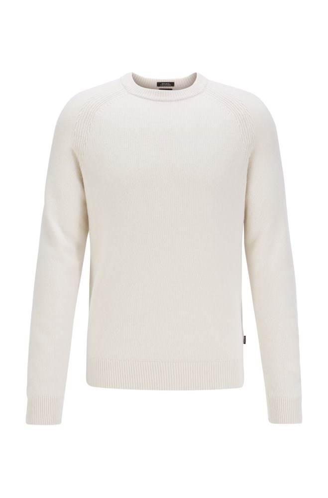 Hugo Boss Regular-fit sweater Hvite | xkjaiuKj