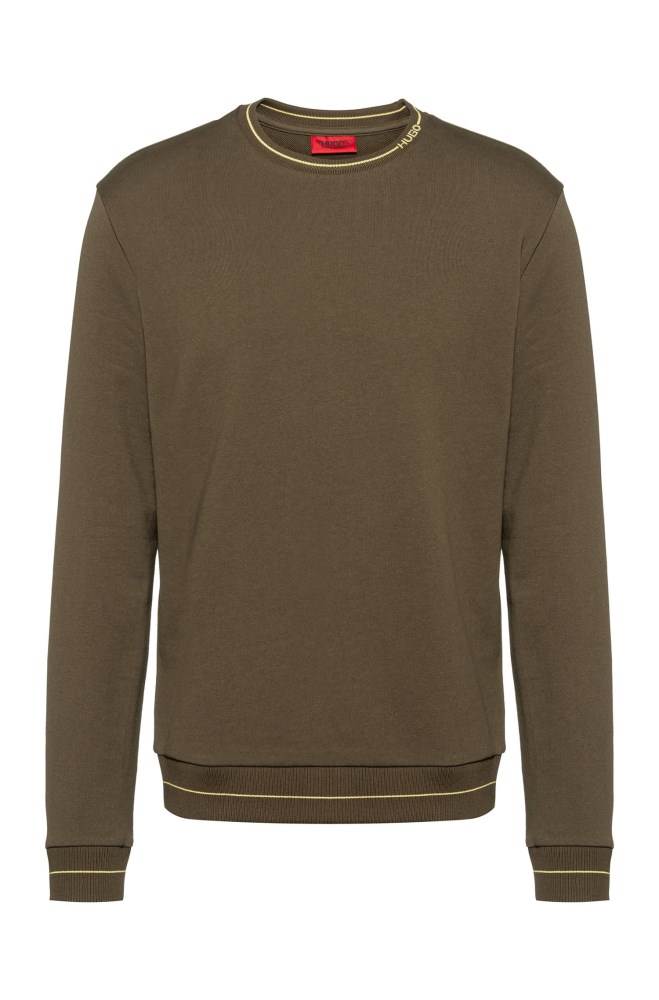 Hugo Boss Regular-fit sweater Khaki | 8wZO9wnq