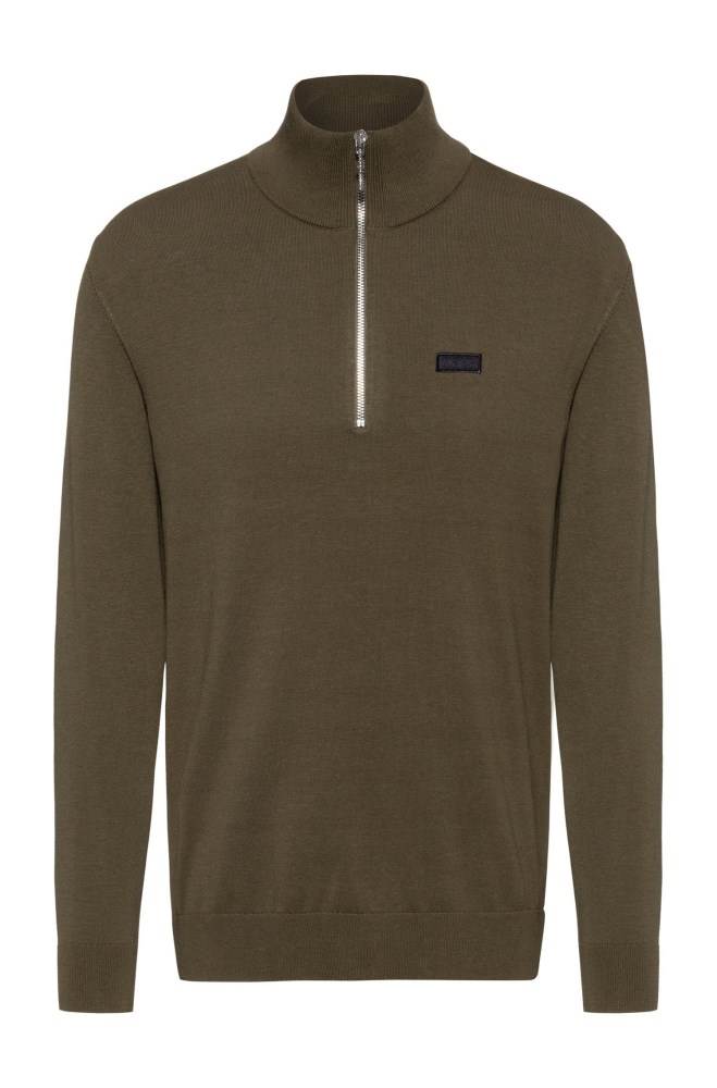 Hugo Boss Regular-fit sweater Khaki | PCygjfIl