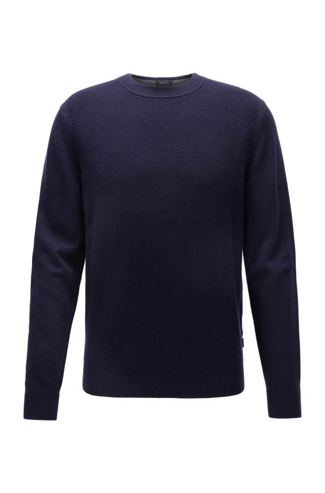 Hugo Boss Regular-fit sweater Mørke Blå | ZpE2MFYP