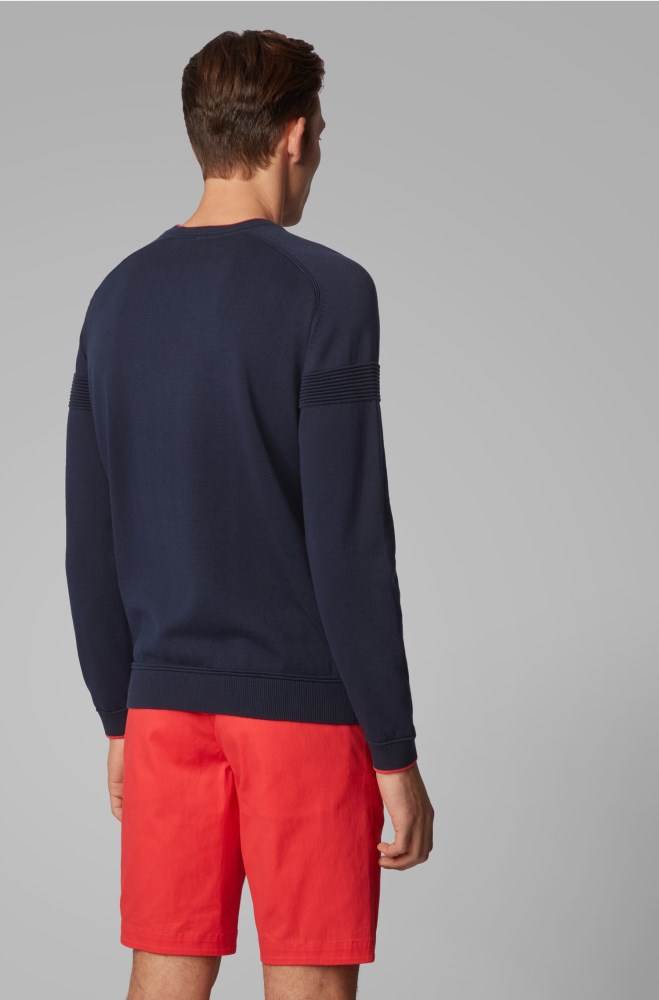 Hugo Boss Regular-fit sweater Mørke Blå | ss9V7S5k