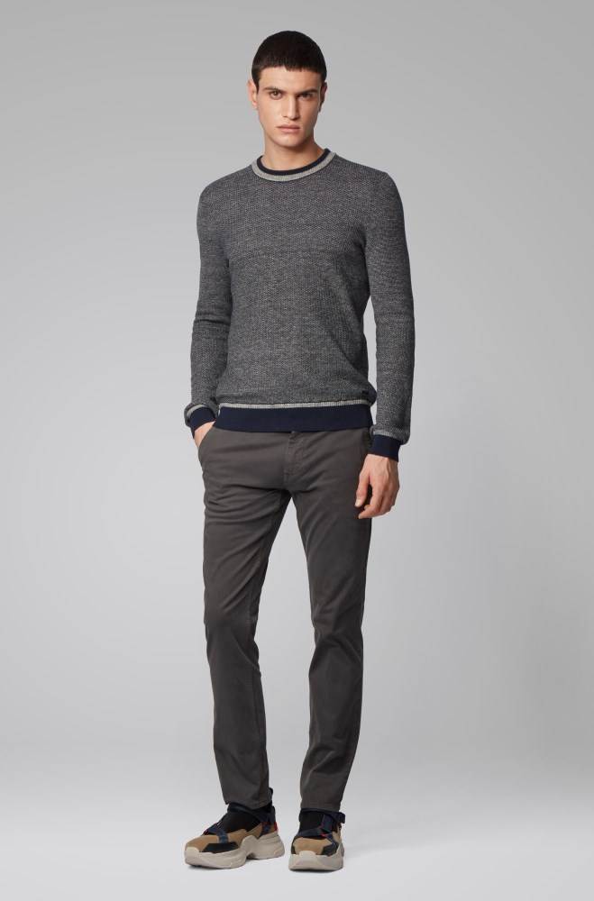 Hugo Boss Regular-fit sweater Mørke Grå | fyPVFw8a