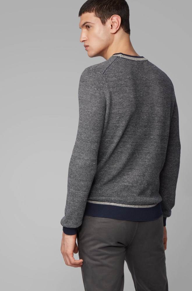 Hugo Boss Regular-fit sweater Mørke Grå | fyPVFw8a