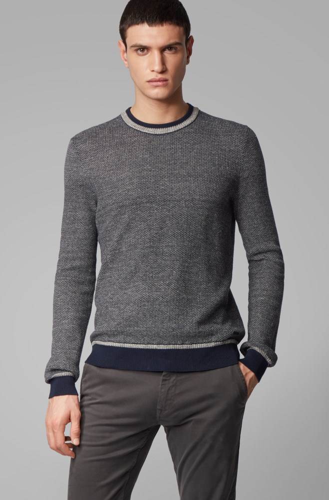 Hugo Boss Regular-fit sweater Mørke Grå | fyPVFw8a